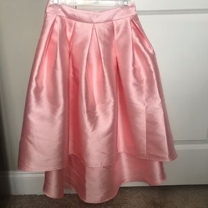 Pink high low skirt